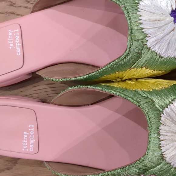 new Jeffrey Campbell straw flower mules - Picture 8 of 17